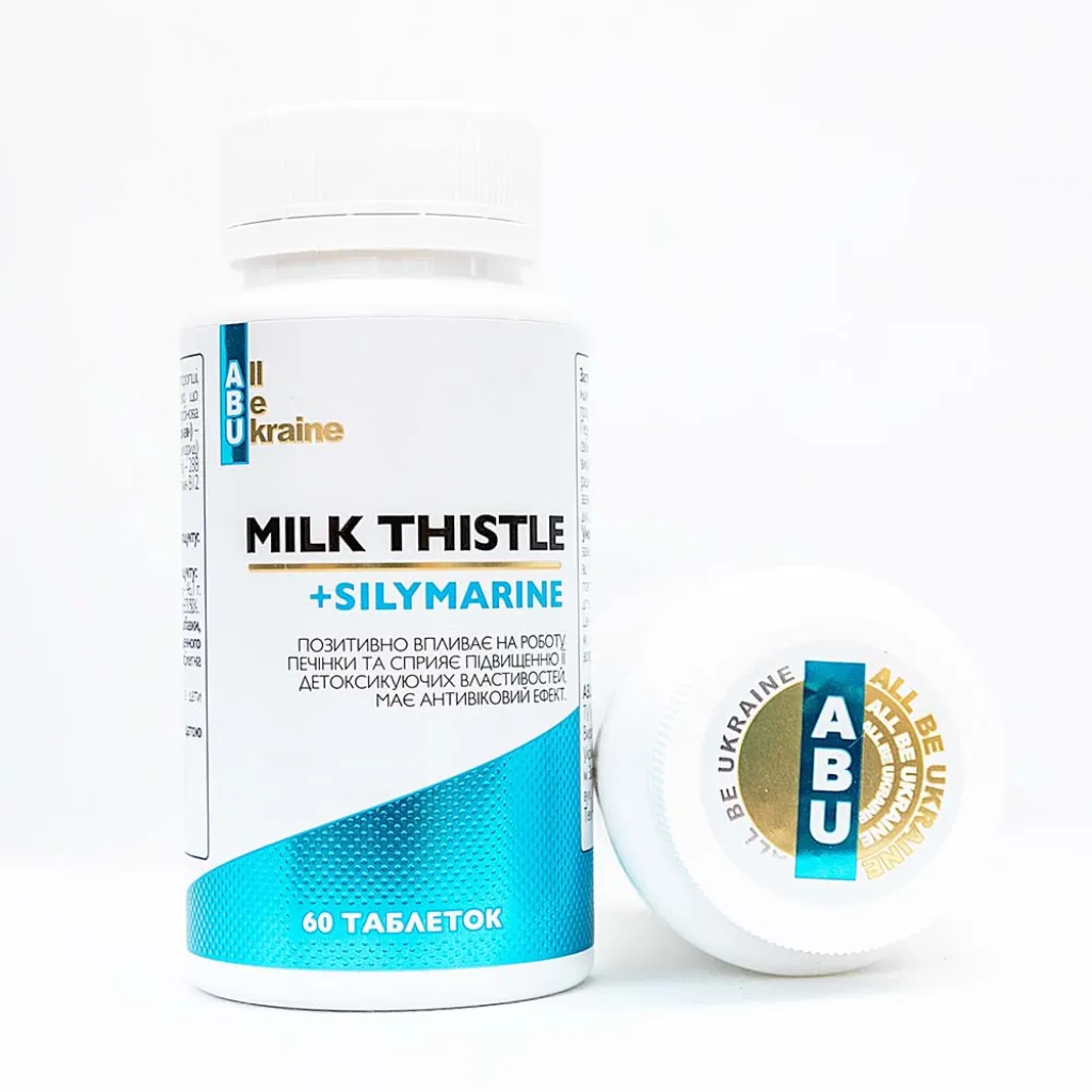 Комплекс растительных экстрактов с расторопшей и витаминами группы B Milk Thistle+ ABU, 60 капсул Комплекс растительных экстрактов с расторопшей и витаминами группы B Milk Thistle+ ABU, 60 капсул
