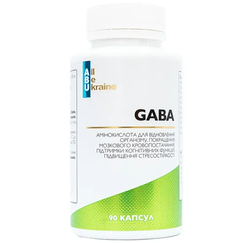 Гамма-аминомасляная кислота GABA ABU, 90 капсул - Фото№1 Гамма-аминомасляная кислота GABA ABU, 90 капсул - Фото№1