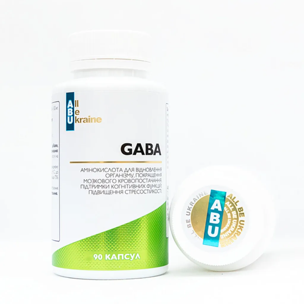 Гамма-аминомасляная кислота GABA ABU, 90 капсул Гамма-аминомасляная кислота GABA ABU, 90 капсул