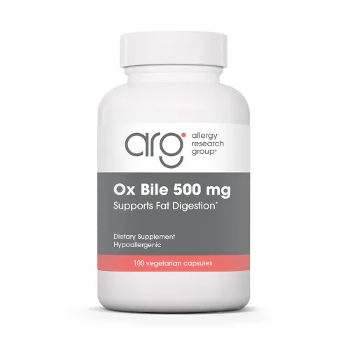  Екстракт бичачої жовчі Ox Bile, Allergy Research, 500 мг, 100 капсул - Фото№1
