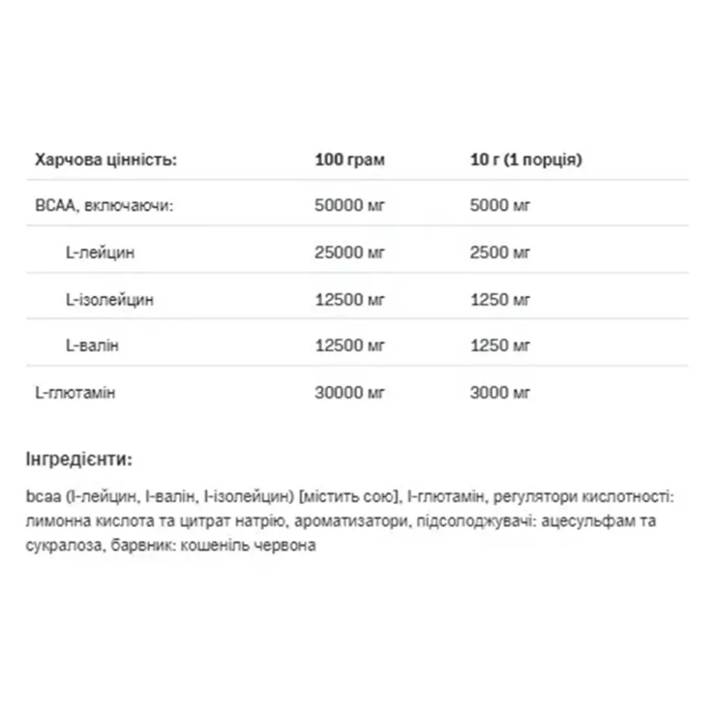 Диетическая добавка BCAA Max Support Instant Bllueberry, 500 г