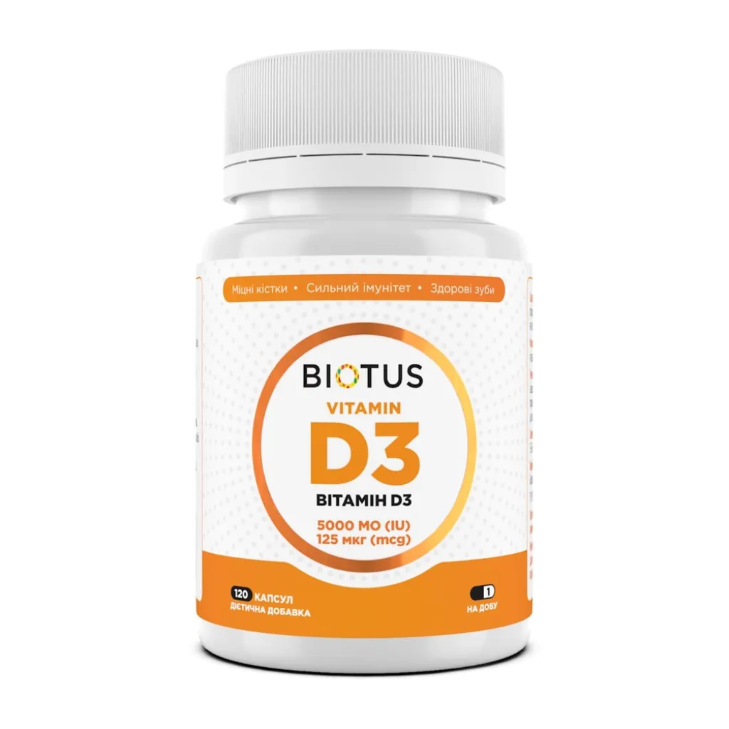 Вітамін D3, Biotus Vitamin D3 125 мкг Вітамін D3, Biotus Vitamin D3 125 мкг