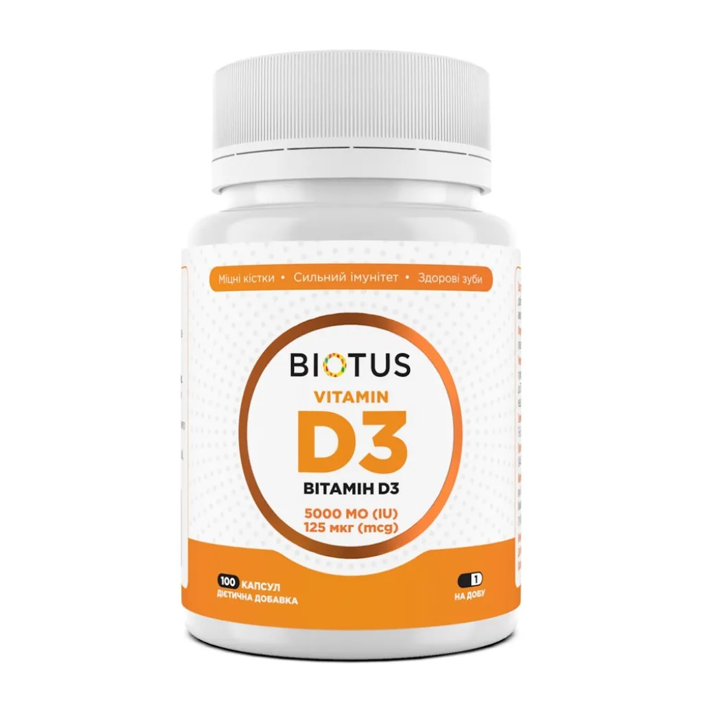 Вітамін D3, Biotus Vitamin D3 125 мкг Вітамін D3, Biotus Vitamin D3 125 мкг