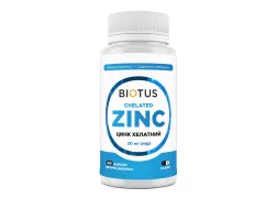 Дієтична добавка Хелатний цинк, Biotus Chelated Zinc, 30 мг, 100 капсул Дієтична добавка Хелатний цинк, Biotus Chelated Zinc, 30 мг, 100 капсул