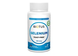 Селен, Biotus Selenium без дріжджів, 100 мкг, 100 капсул Селен, Biotus Selenium без дріжджів, 100 мкг, 100 капсул