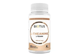 L-теанін, Biotus L-Theanine, 600 мг, 100 капсул L-теанін, Biotus L-Theanine, 600 мг, 100 капсул