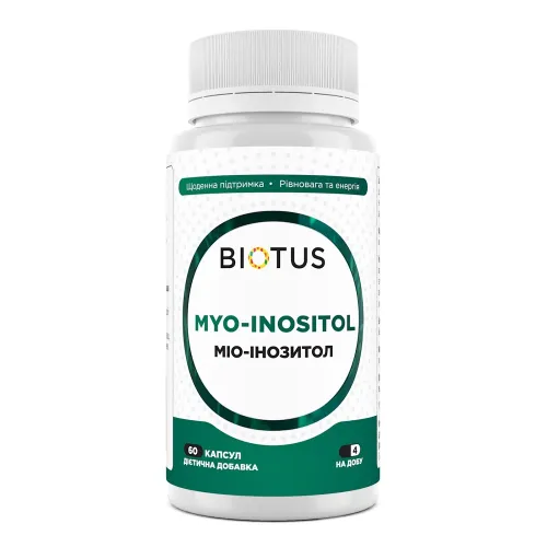 Мио-инозитол, Myo-Inositol, Biotus, 2000 мг - Фото№1
