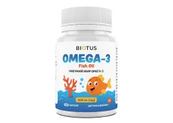 ОМЕГА-3 для дітей, Biotus OMEGA-3 for Kids 300 мг, 120 капсул ОМЕГА-3 для дітей, Biotus OMEGA-3 for Kids 300 мг, 120 капсул