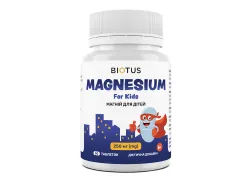 Магній для дітей, Biotus Magnesium For Kid's 250 мг, 60 таблеток Магній для дітей, Biotus Magnesium For Kid's 250 мг, 60 таблеток