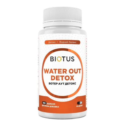 Сечогінний засіб, Biotus Water Out Detox, 100 капсул - Фото№1 Сечогінний засіб, Biotus Water Out Detox, 100 капсул - Фото№1