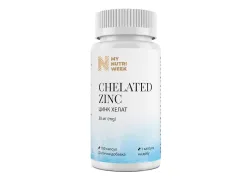 Хелатный цинк, Chelated Zinc, My Nutri Week, 30 мг, 100 капсул Хелатный цинк, Chelated Zinc, My Nutri Week, 30 мг, 100 капсул