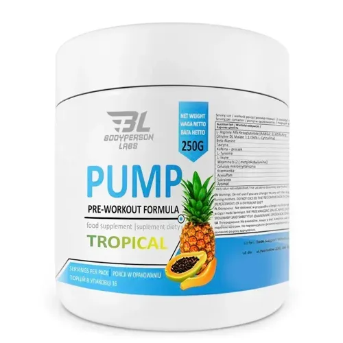Диетическая добавка Bodyperson Labs Pre-Workout Formula Tropical, 250 г - Фото№1