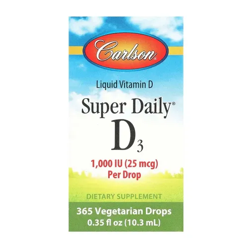 Витамин Д Carlson Laboratories Super Daily D3 1000IU, 10.3 мл - Фото№1