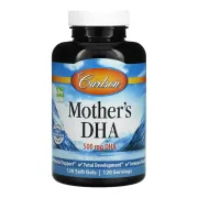 Дієтична добавка для вагітних та годуючих мам Carlson Labs Mother's DHA 500 мг, 120 капсул