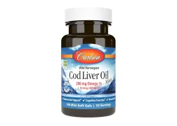 Норвезький риб'ячий жир Carlson Labs Cod Liver Oil, 100 міні-гелевих капсул