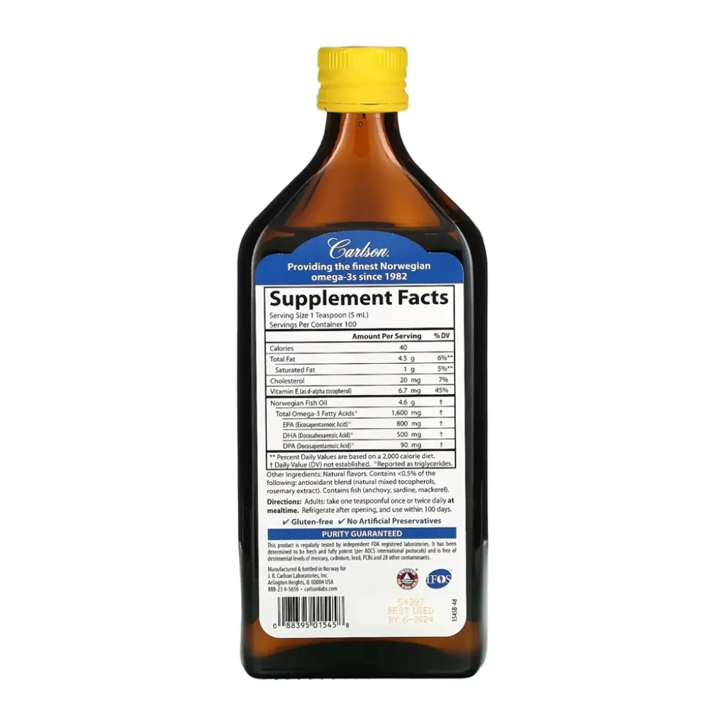 Рыбий жир Carlson Labs VFFO, 500 мл