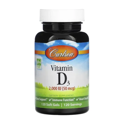 Витамин Д Carlson Laboratories Vitamin D 2000 IU, 120 капсул - Фото№1