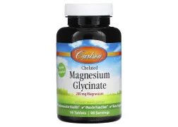 Магній хелатний Chelated Magnesium Glycinate Carlson Laboratories, 90 таблеток