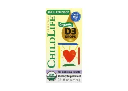 Витамин Д ChildLife Essentials Organic Vitamin D3 Drops, 6.25 мл Витамин Д ChildLife Essentials Organic Vitamin D3 Drops, 6.25 мл