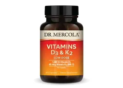 Витамин D3+K2 Dr. Mercola Vitamins D3 & K2 Low Dose, 30 капсул