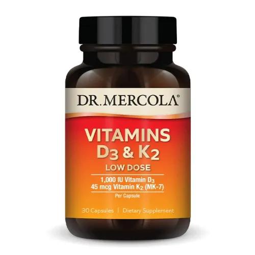 Витамин D3+K2 Dr. Mercola Vitamins D3 & K2 Low Dose, 30 капсул - Фото№1