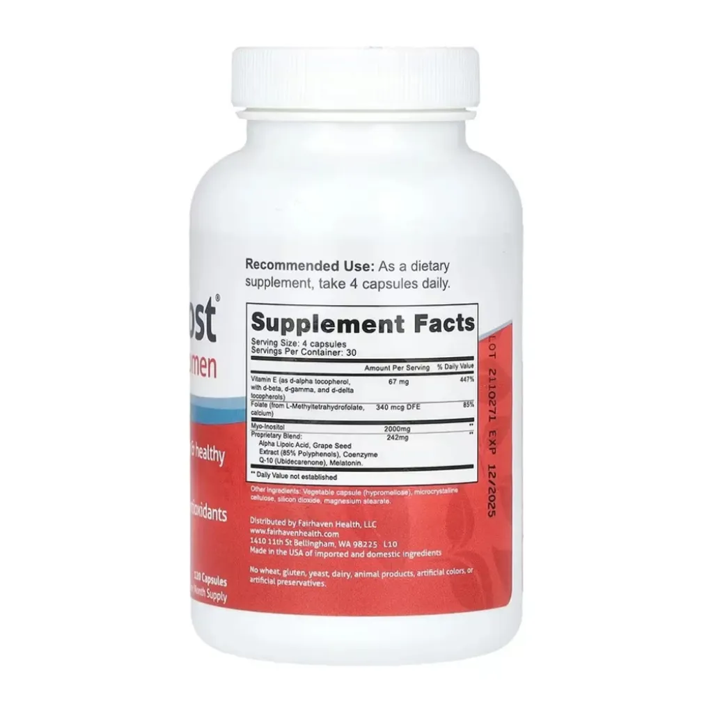 Мультивитамины для беременных Fairhaven Health OvaBoost, 120 капсул