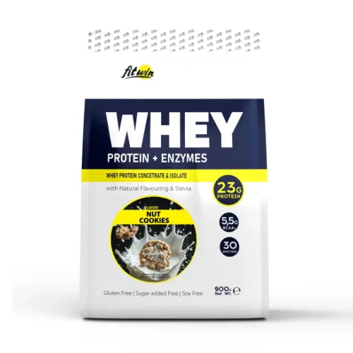 Протеин Whey Nut Cookies FitWin, 900 г - Фото№1 Протеин Whey Nut Cookies FitWin, 900 г - Фото№1