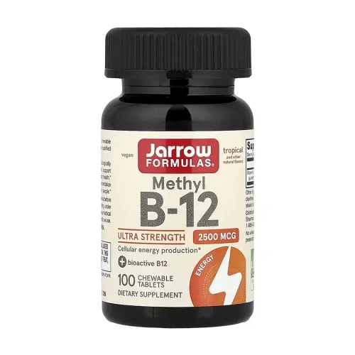 Витамин В12 Jarrow Formulas Methyl B-12 Methylcobalamin 2500mcg, 100 жевательных таблеток - Фото№1 Витамин В12 Jarrow Formulas Methyl B-12 Methylcobalamin 2500mcg, 100 жевательных таблеток - Фото№1