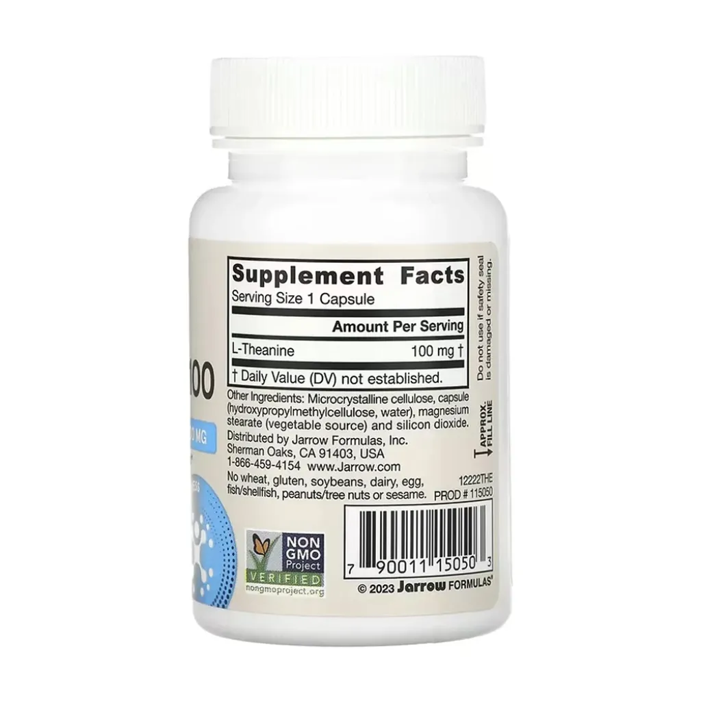Амінокислоти Jarrow Formulas Theanine 100/200mg, 60 капсул Амінокислоти Jarrow Formulas Theanine 100/200mg, 60 капсул