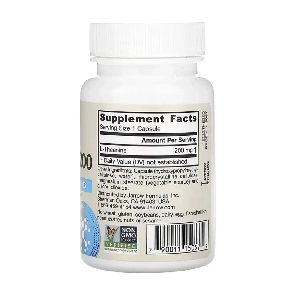 Амінокислоти Jarrow Formulas Theanine 100/200mg, 60 капсул Амінокислоти Jarrow Formulas Theanine 100/200mg, 60 капсул