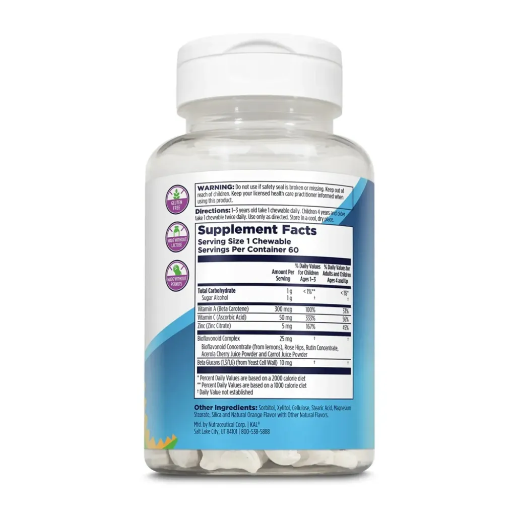 Мультивитамины для детей KAL Immuno-Raptor, 60 жевательных таблеток
