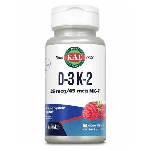 Витамин D3+K2 KAL D3 & K2 25mcg, 60 таблеток - Фото№1 Витамин D3+K2 KAL D3 & K2 25mcg, 60 таблеток - Фото№1