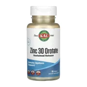 Дієтична добавка Цинк KAL Zinc 30 Orotate Sustained Release, 90 таблеток