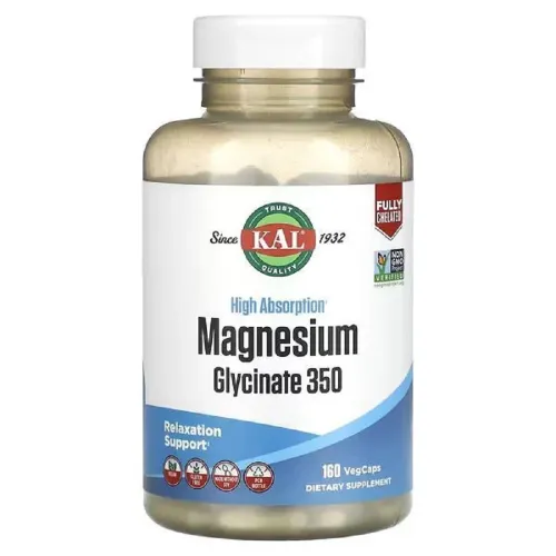 Магний Magnesium Glycinate 350 мг KAL, 160 капсул - Фото№1 Магний Magnesium Glycinate 350 мг KAL, 160 капсул - Фото№1
