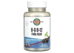 Вітамін В12 B-6 B-12 Folic Acid Black Cherry KAL, 60 таблеток