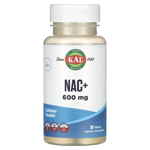 Антиоксиданты NAC+ 600 mg KAL, 30 капсул - Фото№1 Антиоксиданты NAC+ 600 mg KAL, 30 капсул - Фото№1