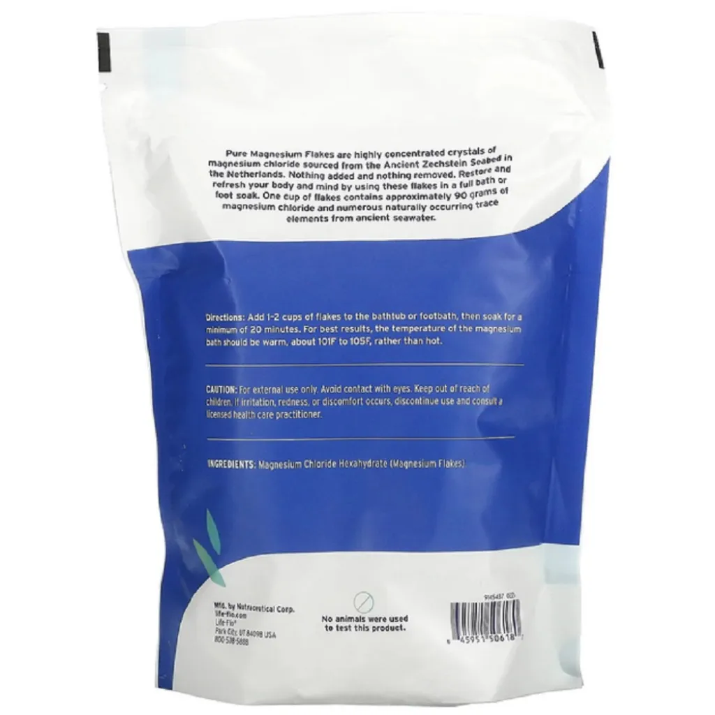 Магний Pure Magnesium Flakes Life-flo, 748 грамм Магний Pure Magnesium Flakes Life-flo, 748 грамм