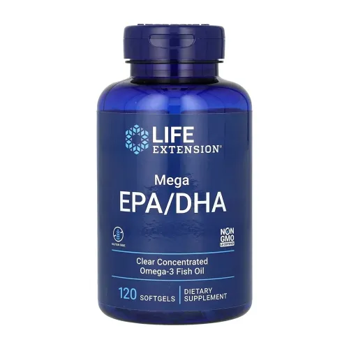 Риб'ячий жир з Омега-3 кислотами Life Extension Mega EPA/DHA, 120 капсул - Фото№1