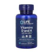 Вітамін D3+K2 Life Extension Vitamins D and K with Sea-Iodine™, 60 капсул Вітамін D3+K2 Life Extension Vitamins D and K with Sea-Iodine™, 60 капсул