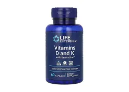 Витамин D3+K2 Life Extension Vitamins D and K with Sea-Iodine™, 60 капсул