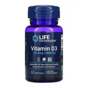 Вітамін D3 Life Extension Vitamin D3 175 mcg (7000 IU), 60 капсул Вітамін D3 Life Extension Vitamin D3 175 mcg (7000 IU), 60 капсул