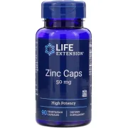 Дієтична добавка цинк Zinc Caps 50mg Life Extension, 90 капсул