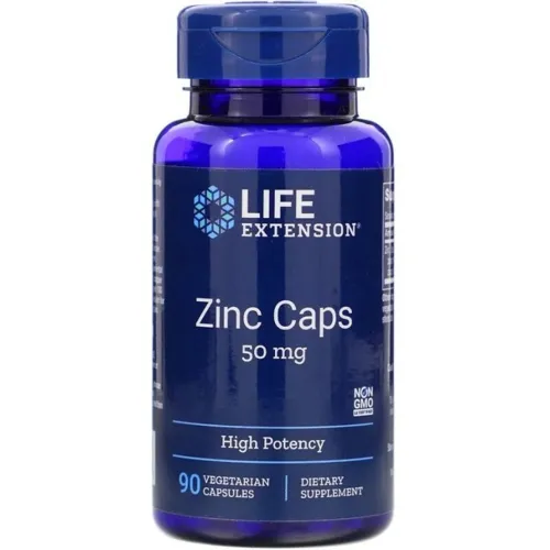 Дієтична добавка цинк Zinc Caps 50mg Life Extension, 90 капсул - Фото№1