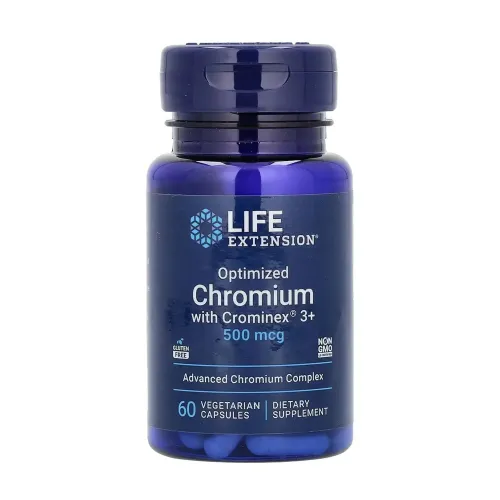 Дієтична добавка Хром Life Extension Optimized Chromium with Crominex 3+ 500 mcg, 60 капсул - Фото№1