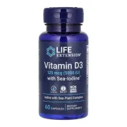 Дієтична добавка Йод Vit D3 with Sea-Iodine 125 mcg (5000 IU) Life Extension, 60 капсул Дієтична добавка Йод Vit D3 with Sea-Iodine 125 mcg (5000 IU) Life Extension, 60 капсул