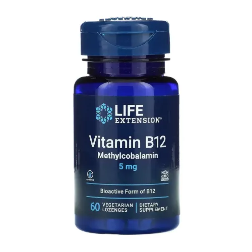 Витамин В12 Life Extension Vitamin B12 Methylcobalamin 5 mg, 60 капсул - Фото№1
