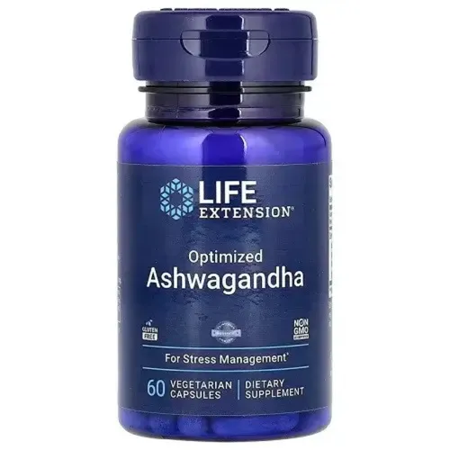 Адаптогены Optimized Ashwagandha Life Extension, 60 капсул - Фото№1 Адаптогены Optimized Ashwagandha Life Extension, 60 капсул - Фото№1