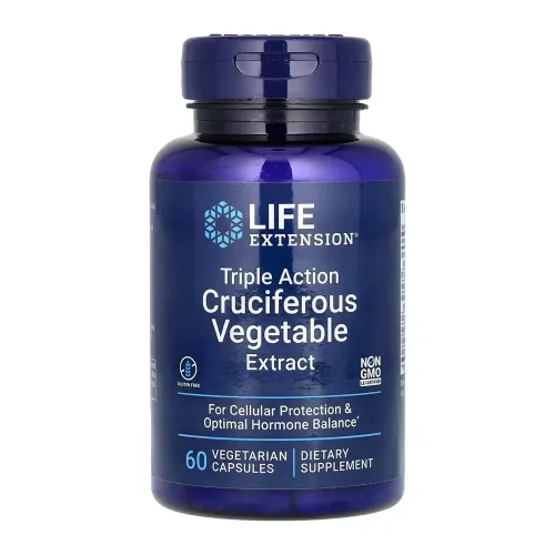 Антиоксидант Life Extension Triple Action Cruciferous Vegetable Extract, 60 капсул - Фото№1