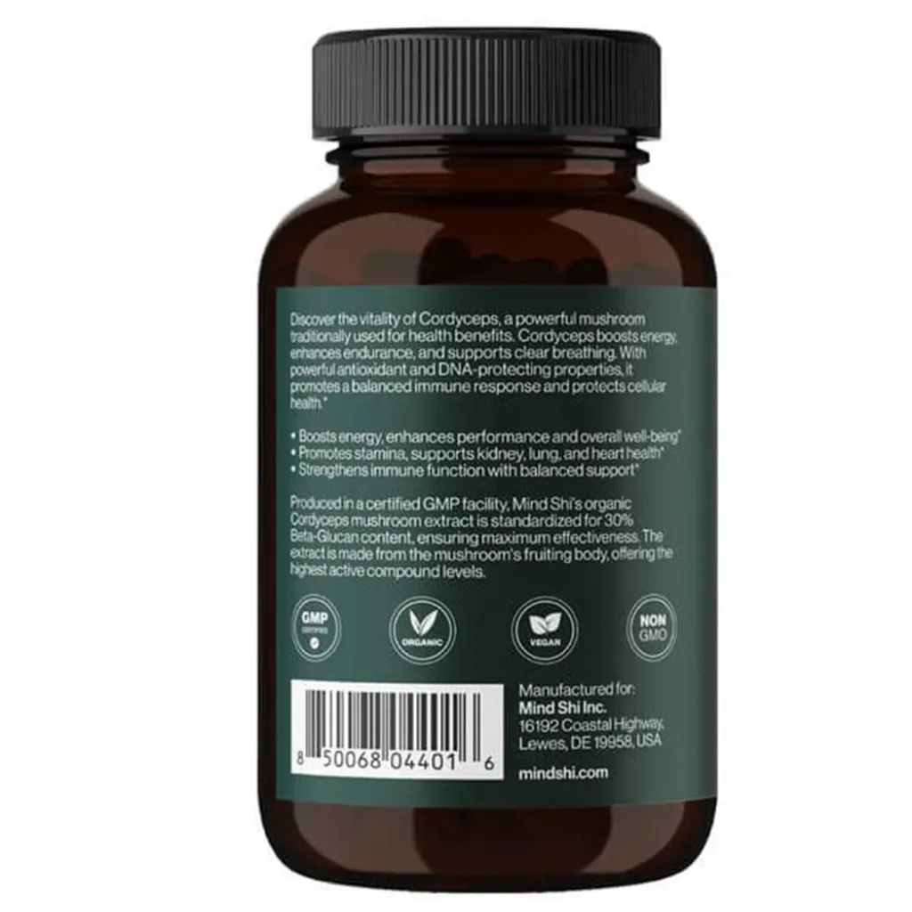 Адаптогени Cordyceps Mushroom 1000 mg Mind Shi, 60 капсул Адаптогени Cordyceps Mushroom 1000 mg Mind Shi, 60 капсул