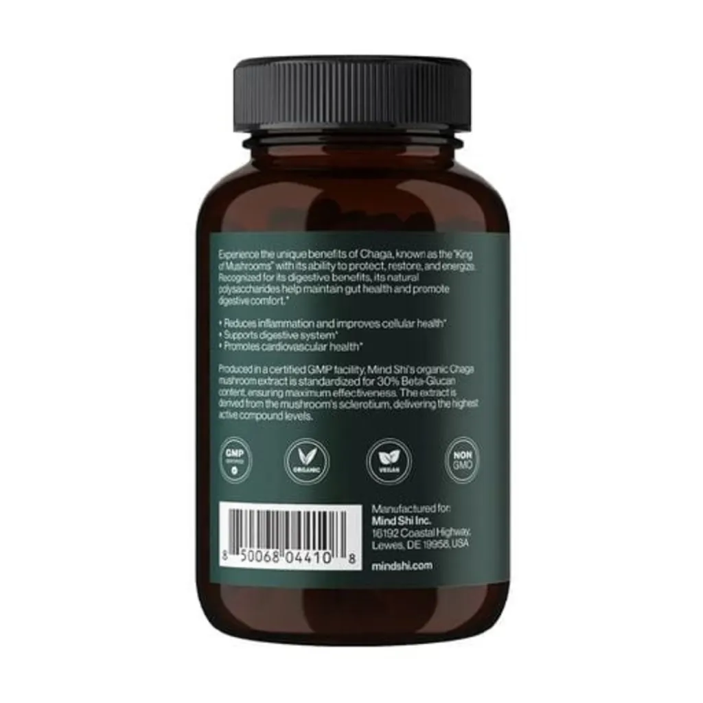 Антиоксидант Chaga Mushroom 1000 mg Mind Shi, 60 капсул Антиоксидант Chaga Mushroom 1000 mg Mind Shi, 60 капсул